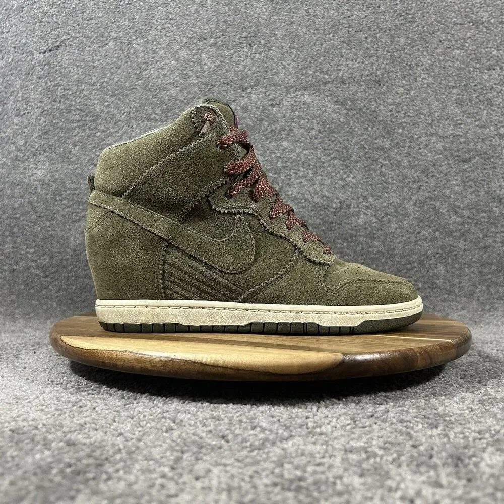 Nike Dunk Sky Hi 528899-200 Women’s Sz 8.5 Medium Olive Hidden Wedge Shoes Used